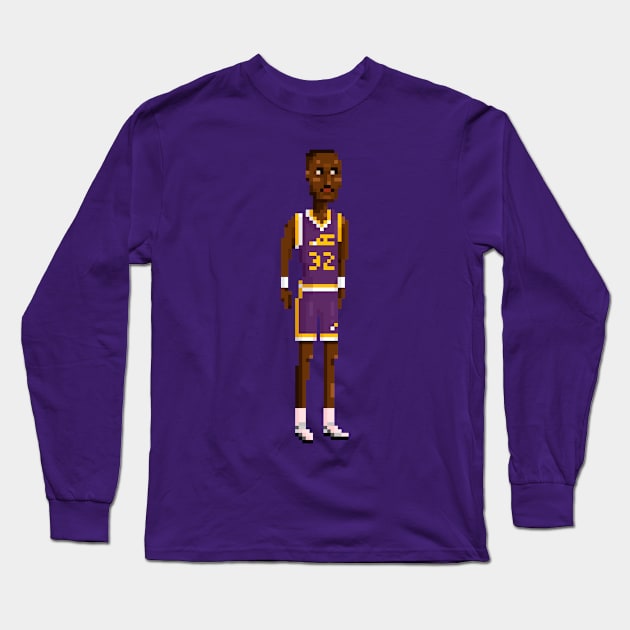 Karl Malone Long Sleeve T-Shirt by PixelFaces